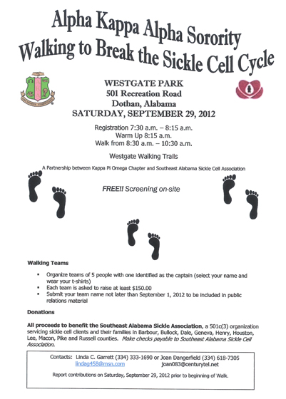 AKA Walking to break Sickle Cell Cycle